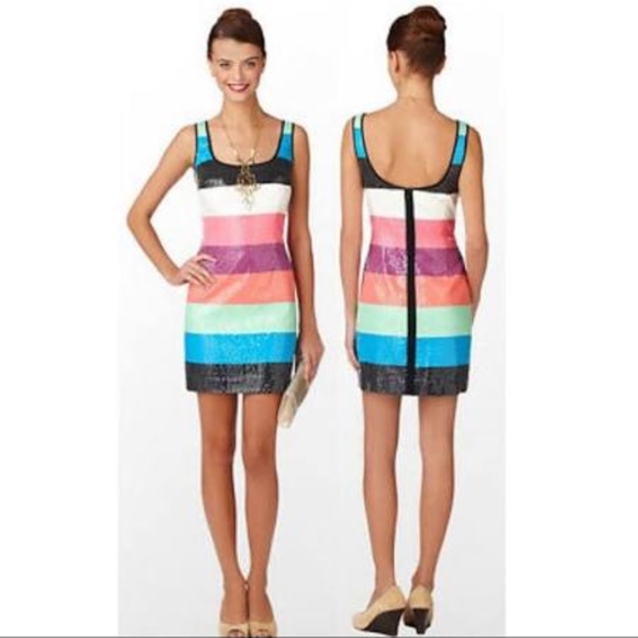 Lily Pulitzer Cocktail Party Striped Dress sz 2